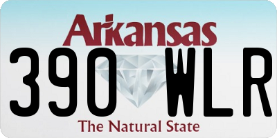 AR license plate 390WLR