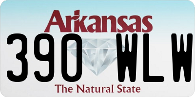 AR license plate 390WLW