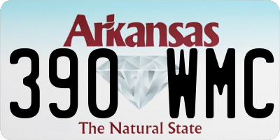 AR license plate 390WMC