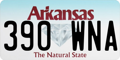 AR license plate 390WNA