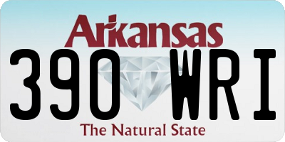 AR license plate 390WRI