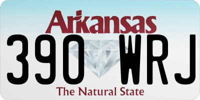 AR license plate 390WRJ