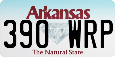 AR license plate 390WRP