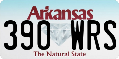 AR license plate 390WRS