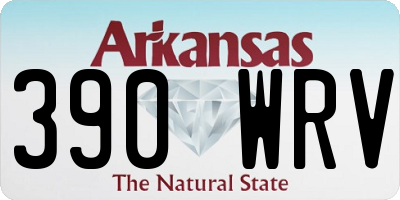 AR license plate 390WRV