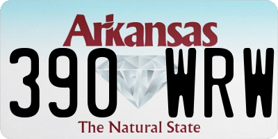 AR license plate 390WRW