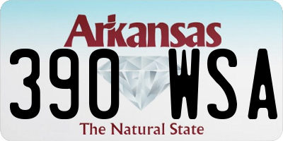 AR license plate 390WSA