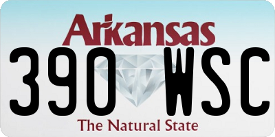 AR license plate 390WSC