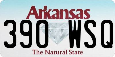 AR license plate 390WSQ