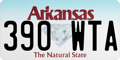AR license plate 390WTA
