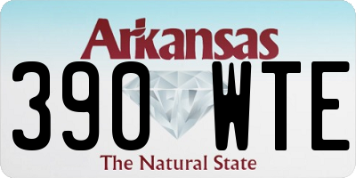 AR license plate 390WTE