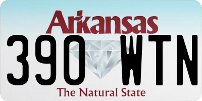 AR license plate 390WTN