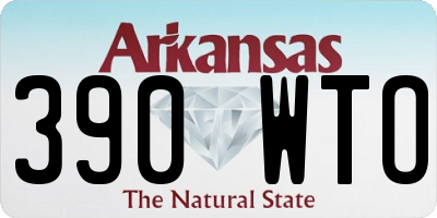 AR license plate 390WTO
