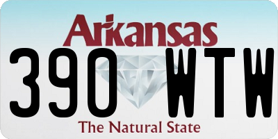 AR license plate 390WTW