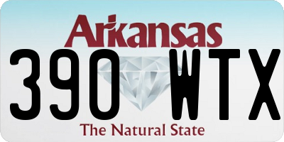 AR license plate 390WTX