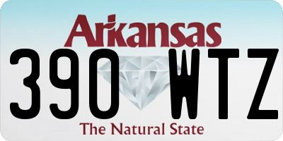 AR license plate 390WTZ