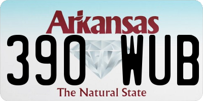 AR license plate 390WUB