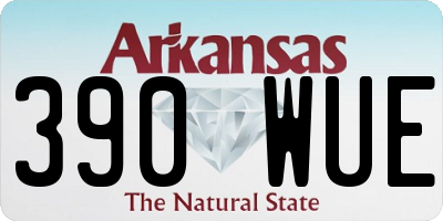AR license plate 390WUE