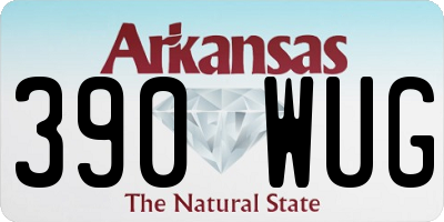 AR license plate 390WUG