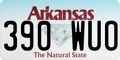 AR license plate 390WUO