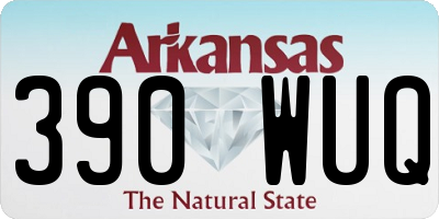 AR license plate 390WUQ