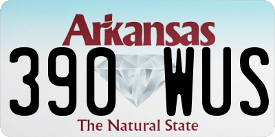 AR license plate 390WUS