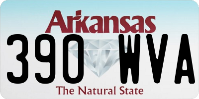 AR license plate 390WVA