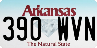 AR license plate 390WVN