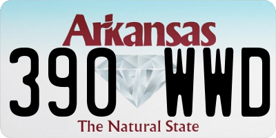 AR license plate 390WWD