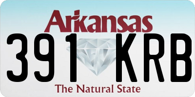AR license plate 391KRB