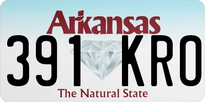AR license plate 391KRO