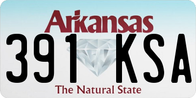 AR license plate 391KSA