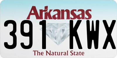 AR license plate 391KWX