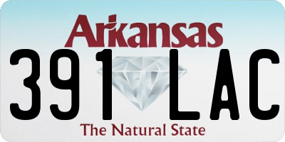 AR license plate 391LAC