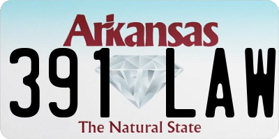AR license plate 391LAW