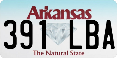 AR license plate 391LBA