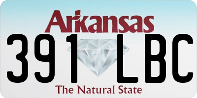 AR license plate 391LBC