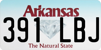 AR license plate 391LBJ