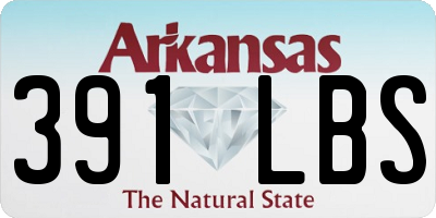 AR license plate 391LBS