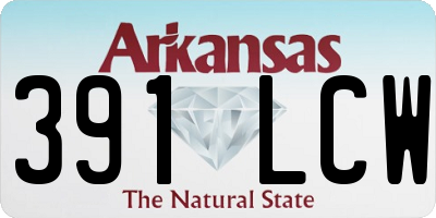 AR license plate 391LCW