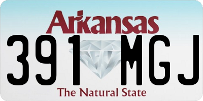 AR license plate 391MGJ