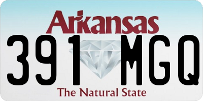 AR license plate 391MGQ