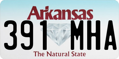 AR license plate 391MHA
