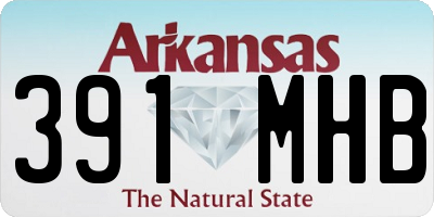 AR license plate 391MHB
