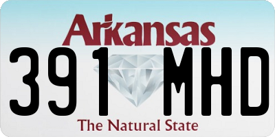 AR license plate 391MHD