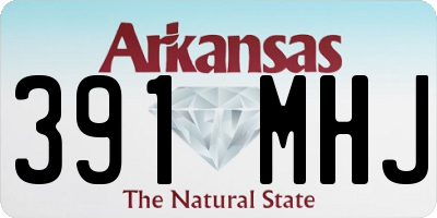 AR license plate 391MHJ