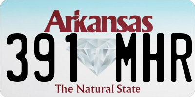 AR license plate 391MHR