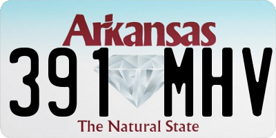 AR license plate 391MHV