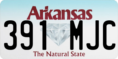 AR license plate 391MJC