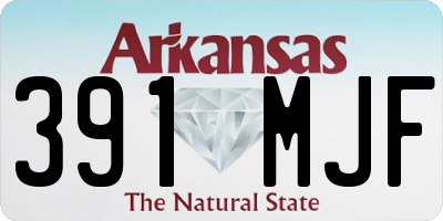 AR license plate 391MJF